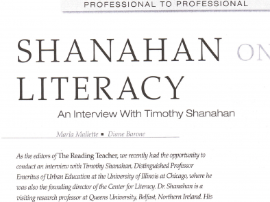 Literacy Publications, Literacy Journals | Shanahan On Literacy