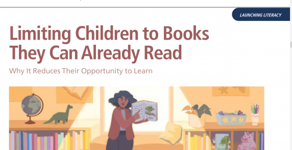 Limiting Children to Books They Can Already Read