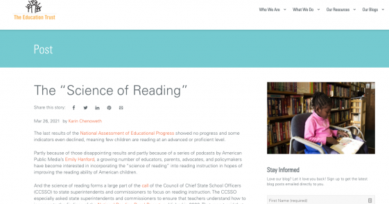 Education Trust: Science of Reading